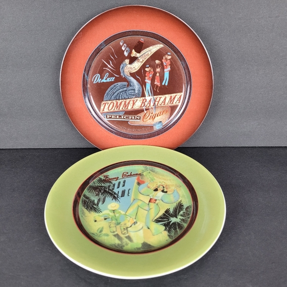 Tommy Bahama Cocktail Snack Plates Set Of 2 - Picture 3 of 9
